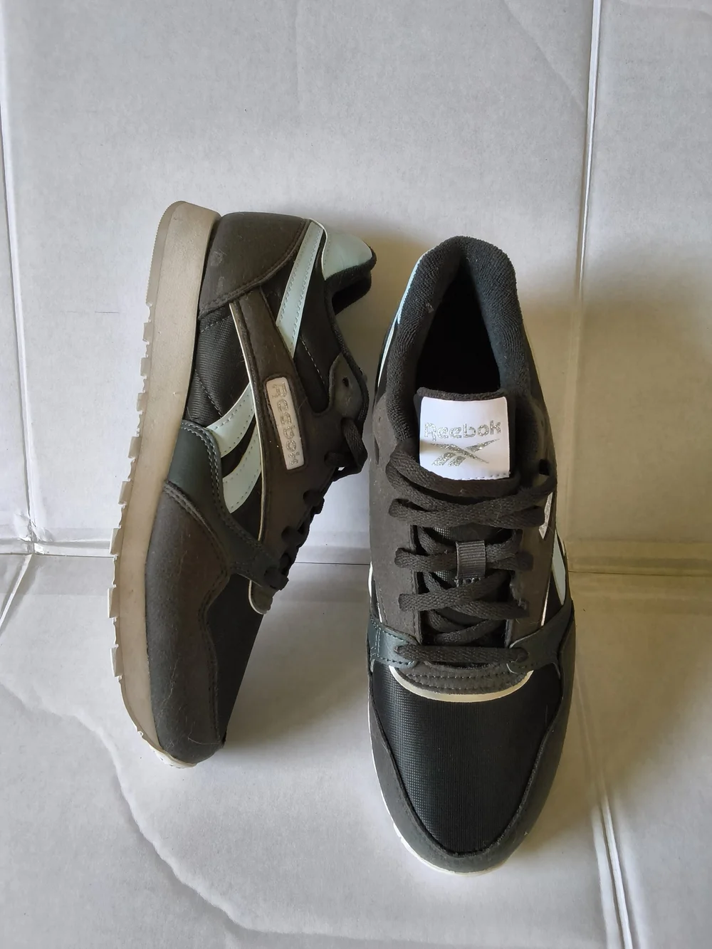 Reebok Ultra Flash Men Black Gray White Colorblock Lace-Up Low Top Size 7 1/2